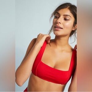 MARA HOFFMAN Red Meli Bikini Top XL, NWT Swimsuit